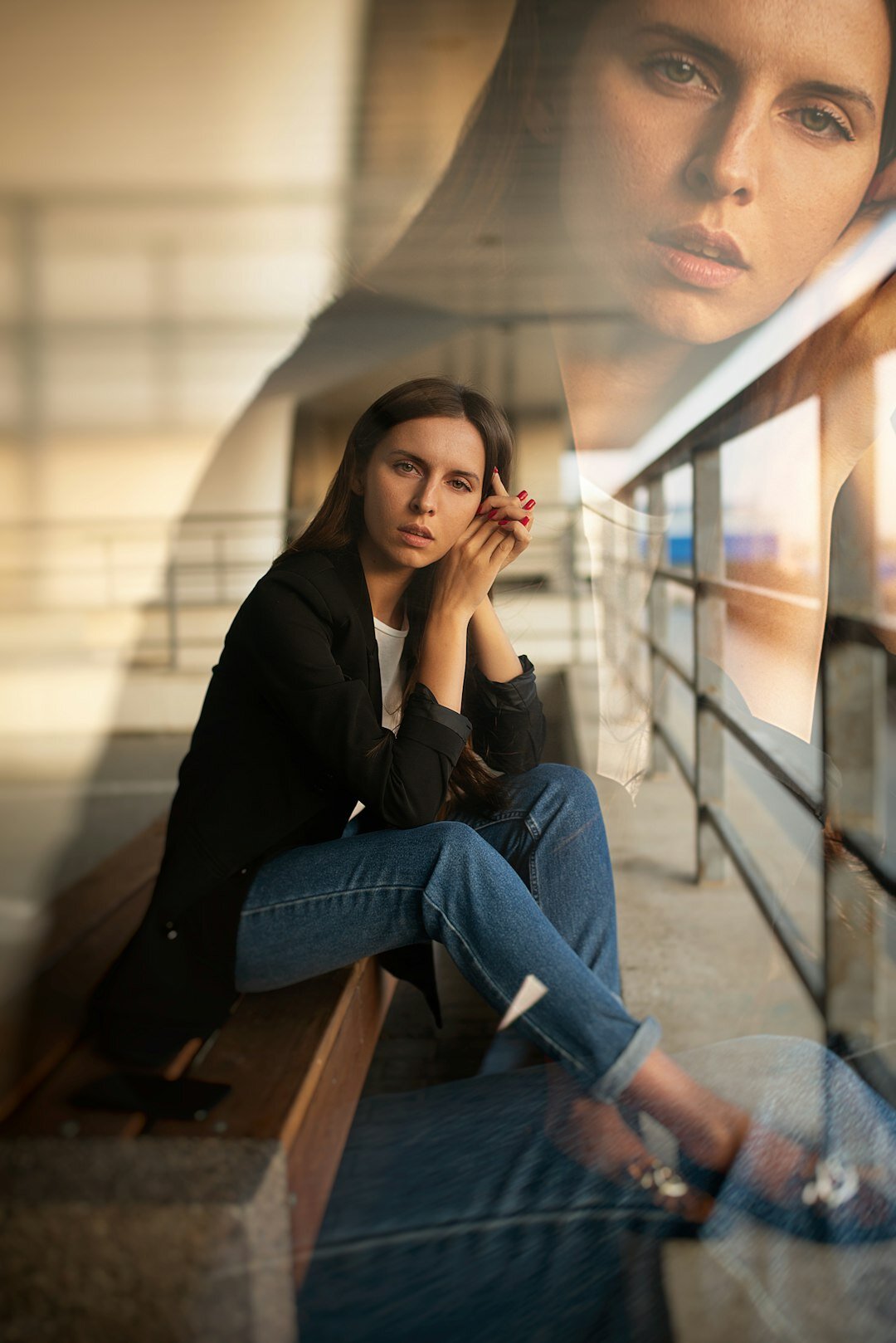 Studio portrait of a Uruguayan female editor in her thirties